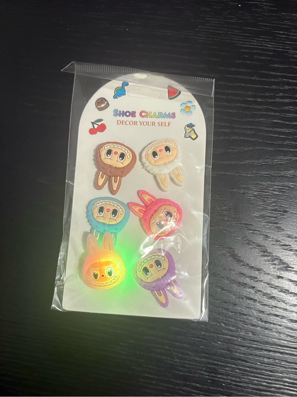 Labubu Shoe Charms W/Light-up Motion Charm- Multicolor